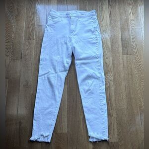 Joe’s Jeans white jeans high rise skinny ankle